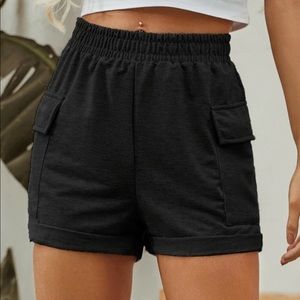 SHEIN High-Waist Double Pocket Track Short